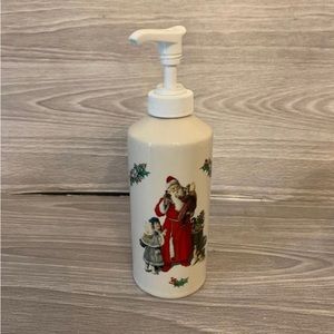 Santa Liquid Soap holder Crowne Heritage made in England Christmas Vintage